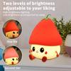 Strawberry Silicone Night Lamp for Kids – Cute Rechargeable LED Light with Tap Control & 8 Color Modes | Soft Touch Nursery Lamp