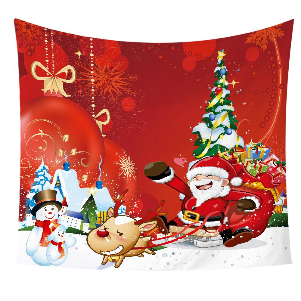 Christmas Wall Hanging Cloth Large Background Cloth Painting European and American Christmas Tree Tapestry