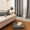 Coussin de sol uni 50 x 50 cm Panama gris clair
