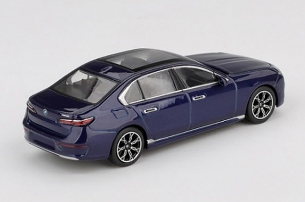 Sunrich MINI GT Scale BMW I7 xDrive60 Tanzanite Blue Metallic Finished Model 1/64 (Left-Hand Drive) MGT01111-L
