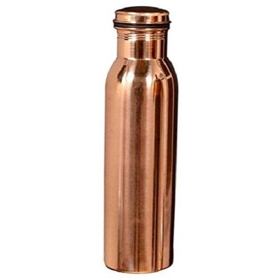 Copper Water Bottle and Jug Combo Set - 1000 Ml Bottle, 1500 Ml Jug, 2 Glasses - Brown