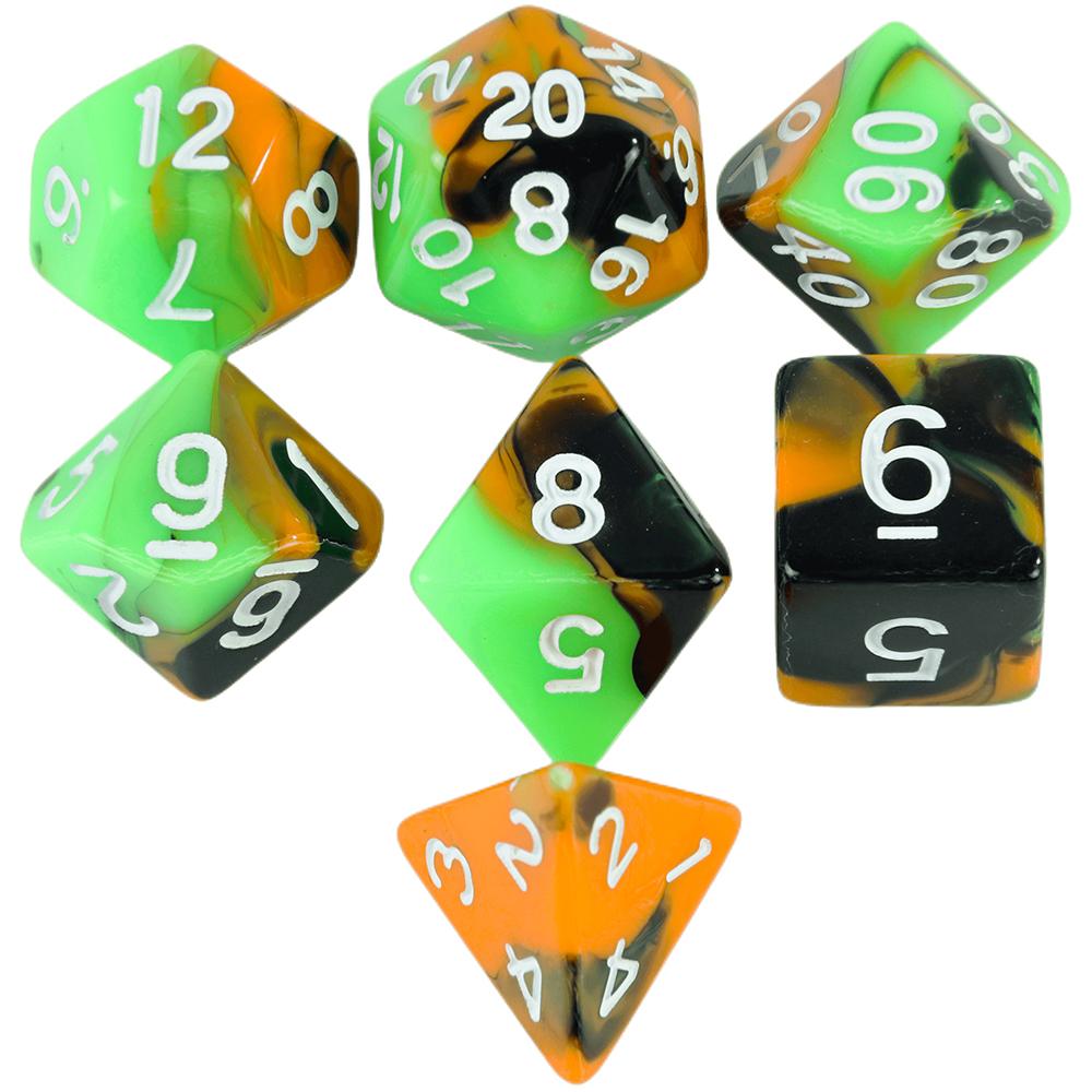 3 Colors Pigment Dice 7pcs for DND Table Game Gifts for Family Friends