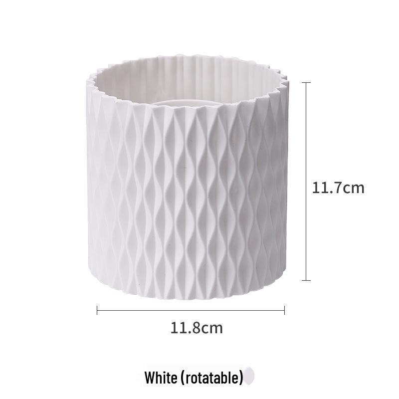 Rotatable Makeup Brush Storage Tube: Vanity Table Organizer for Brushes, Loose Powder, Blush, Eyeshadow, and Pens.