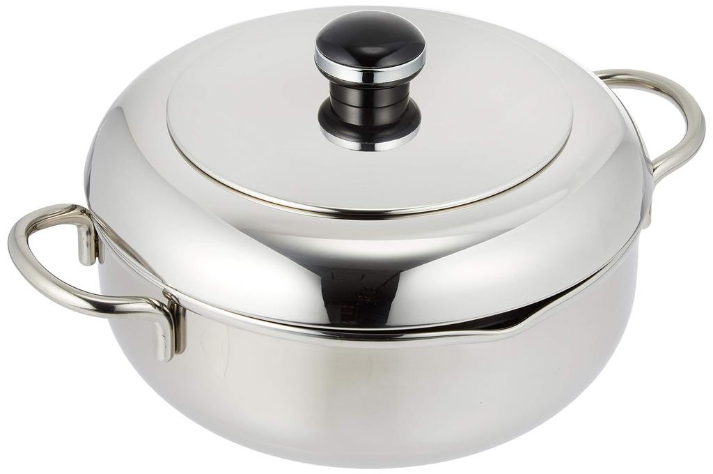 Miyazaki Seisakusho Objet The Tempura Pot, 20cm, Made In Japan, 5-Year Warranty, IH Compatible, Lightweight, OJ-44