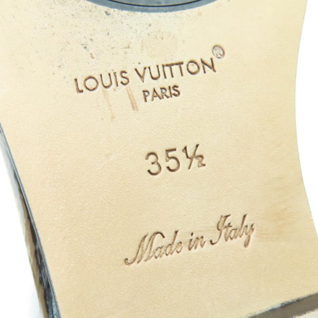 Louis Vuitton Slipper schwarz Lackleder Damen 35.5 Gebraucht