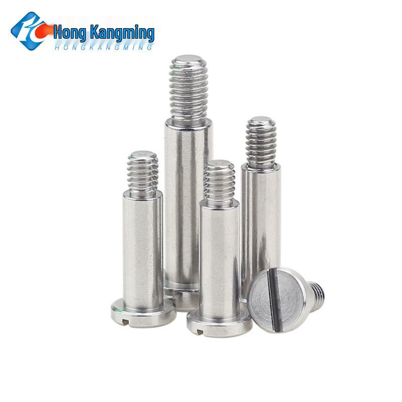 M6 D6D8 Stainless Steel Slotted Plug Screw, Half-Thread, Smooth Shank, Shoulder Limit Bolt