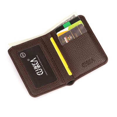 Pu Leather Men Wallet Thin Small Credit Card Holder Lychee Pattern Coin Purse
