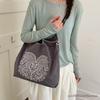 Womens Spring Summer Tote Bag Nylon Cloth Shopping Bag Soft Structure Mobile Phone Pocket Interior Commuting Travel Shoulder Bag