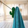 5PCS Multifunctional Cactus Door Clip Hooks Space Saving Plastic Shower Hooks Adjustable No Drilling Installation