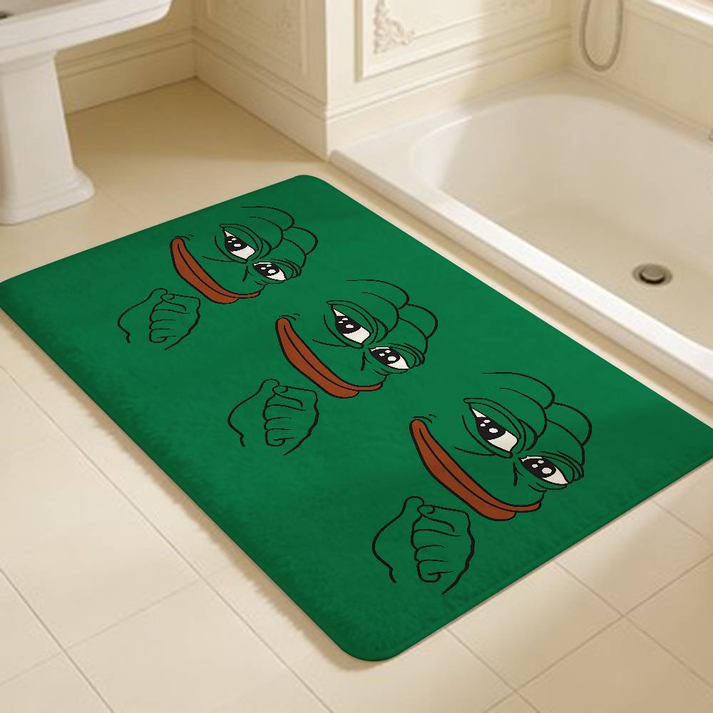 Internet Meme Sad Pepe The Frog Floor Mat INS Style Soft Bedroom Floor House Laundry Room Mat Anti-skid Household Carpets