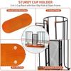 3-in-1 Coffee Cup Lid Holder Wooden Base Cup Dispenser Rack Paper Cup Dispenser  Office Kitchen Use
