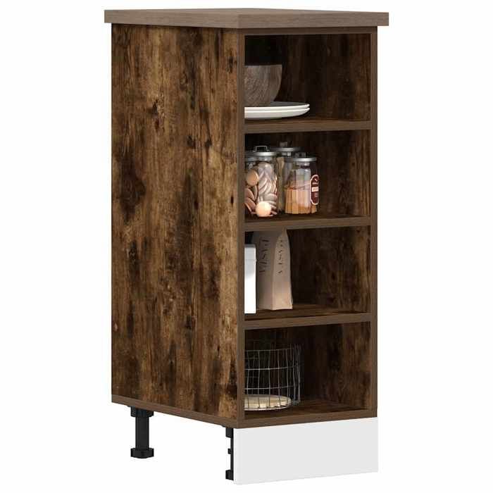 VidaXL Meuble bas "Riga" Chêne fumé 30 x 44,5 x 81,5 cm Bois d'ingénierie 854197