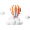 3D Heißluftballon Statue Haus Wanddekoration Weiße Wolke Harzskulptur Wohnzimmer Schlafzimmer Innenwand Hängedekor