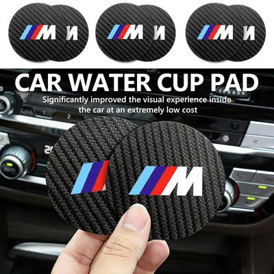 2pcs Car Cup Holder Insert Pad Emblem Coaster Anti-Slip Mat For BMW M 1 3 4 5 6 7 Series X1 X3 X4 X5 G20 G38 F48 E36 E39 Jbhk21 Mkdv9