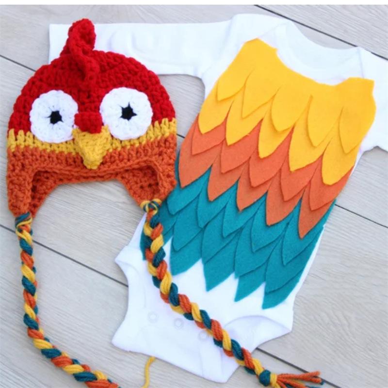 Neue handgehäkelte lustige Kapuze mit Flügeln, personalisierte lustige Erwachsenenmütze