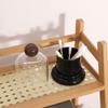 Plastic Dental Floss Case Clear Dome Lid Toothpick Storage Box Cotton Swab Jar  Living Room