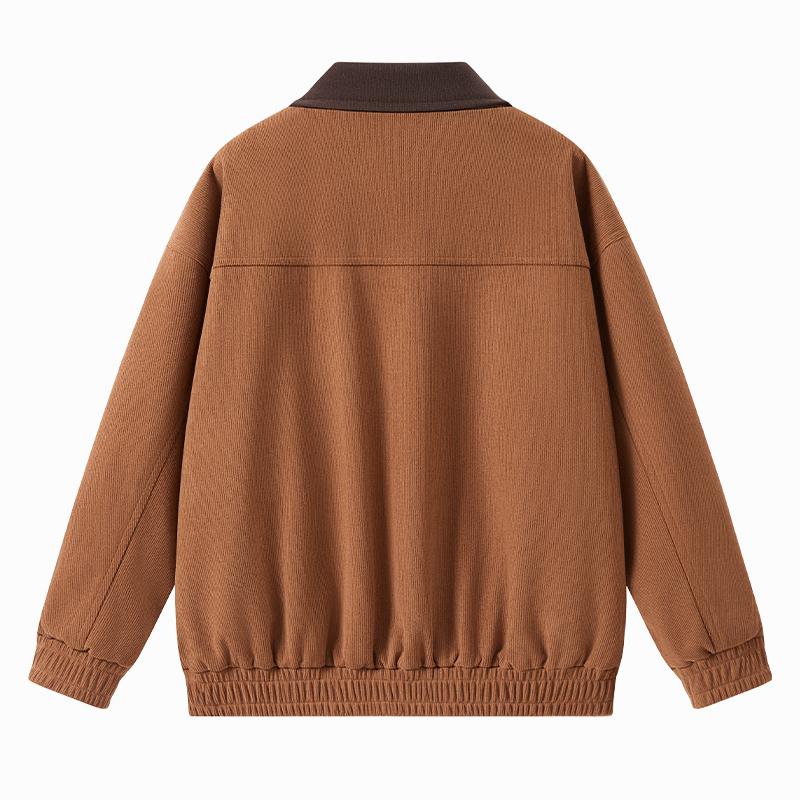 Men's Autumn Loose Casual Washed Stand Up Collar Workwear Jacket
