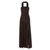 and American Cross-Border New Fashion Women's Clothing: Stylish and Elegant Strapless Slim-Fit Solid Color Slit Backless Dress with Elegant Ribbons