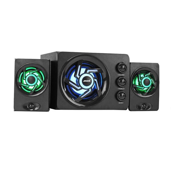 SADA Multimedya 2.1 Masaüstü Bilgisayar Hoparlörü LED Işık Ağır Bas Subwoofer Ev Bluetooth Hoparlör PC Dizüstü Bilgisayar Cep Telefonu için USB Güç Kaynağı