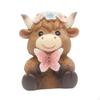 Highland Cow Figurine for Tabletop Decoration, Resin Animal Sculpture Garden And Living Space