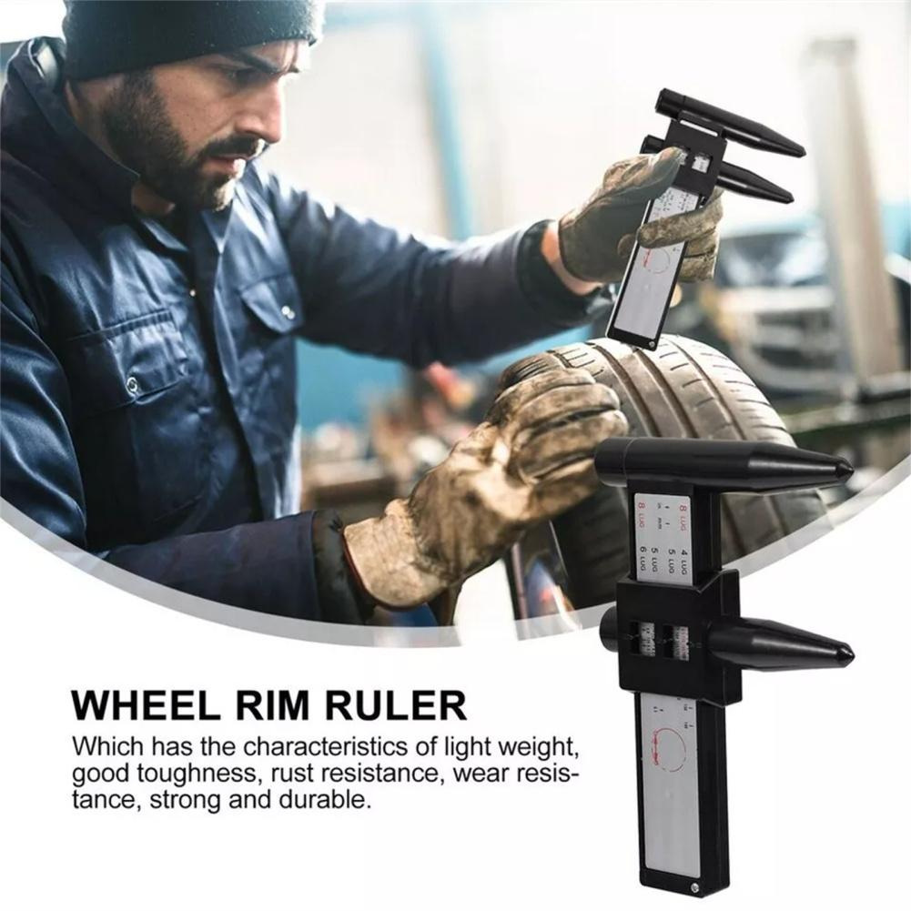 PCD Gauge, 4 5 6 8 Holes Lug Bolt Pattern Gauge, Tire Repair Tools, Sliding Measuring Gauge, Stud Bolt Pattern Measuring Tool