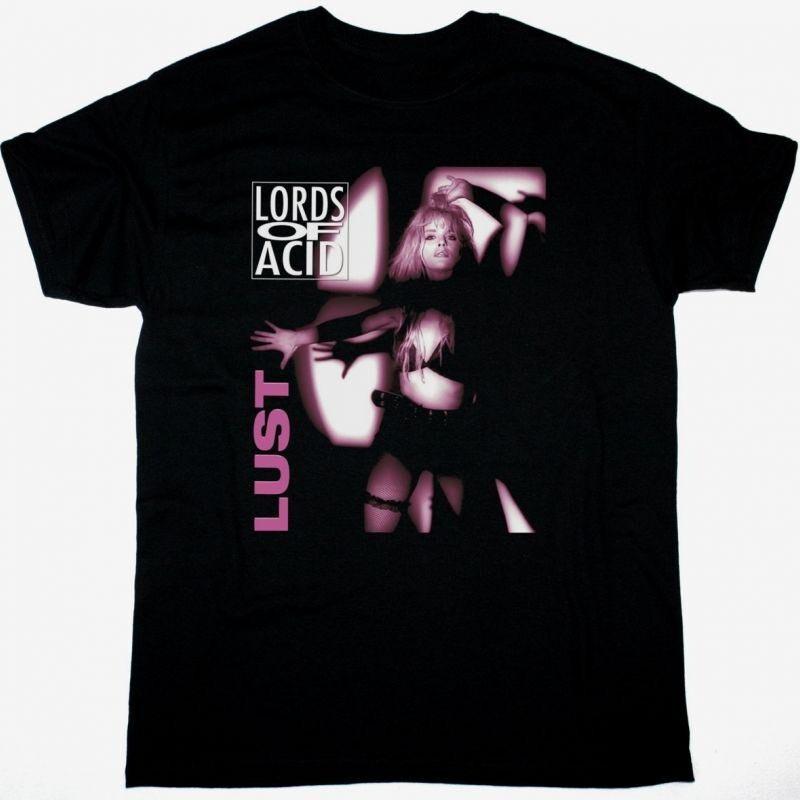 Винтаж Футболка Lords of Acid Band Lust Хлопок Черный Все Размеры Для Мужчин TU324 XXXXL