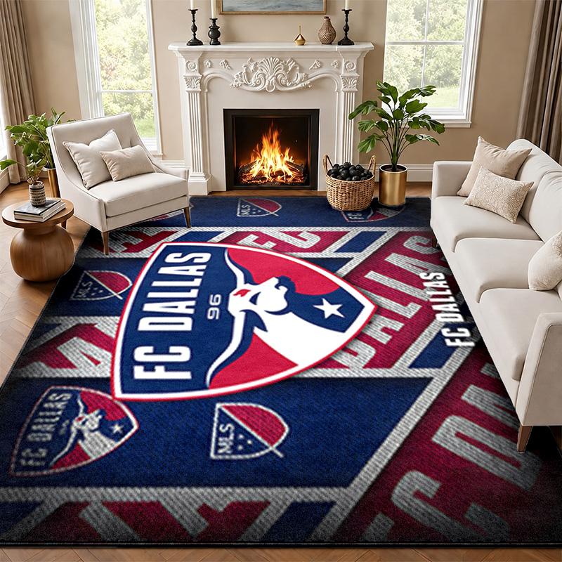FC Dallas Carpet Door Mat for Living Room or Bedroom Protective Mat Under Chair Office Decoration Christmas Gift Birthday Present