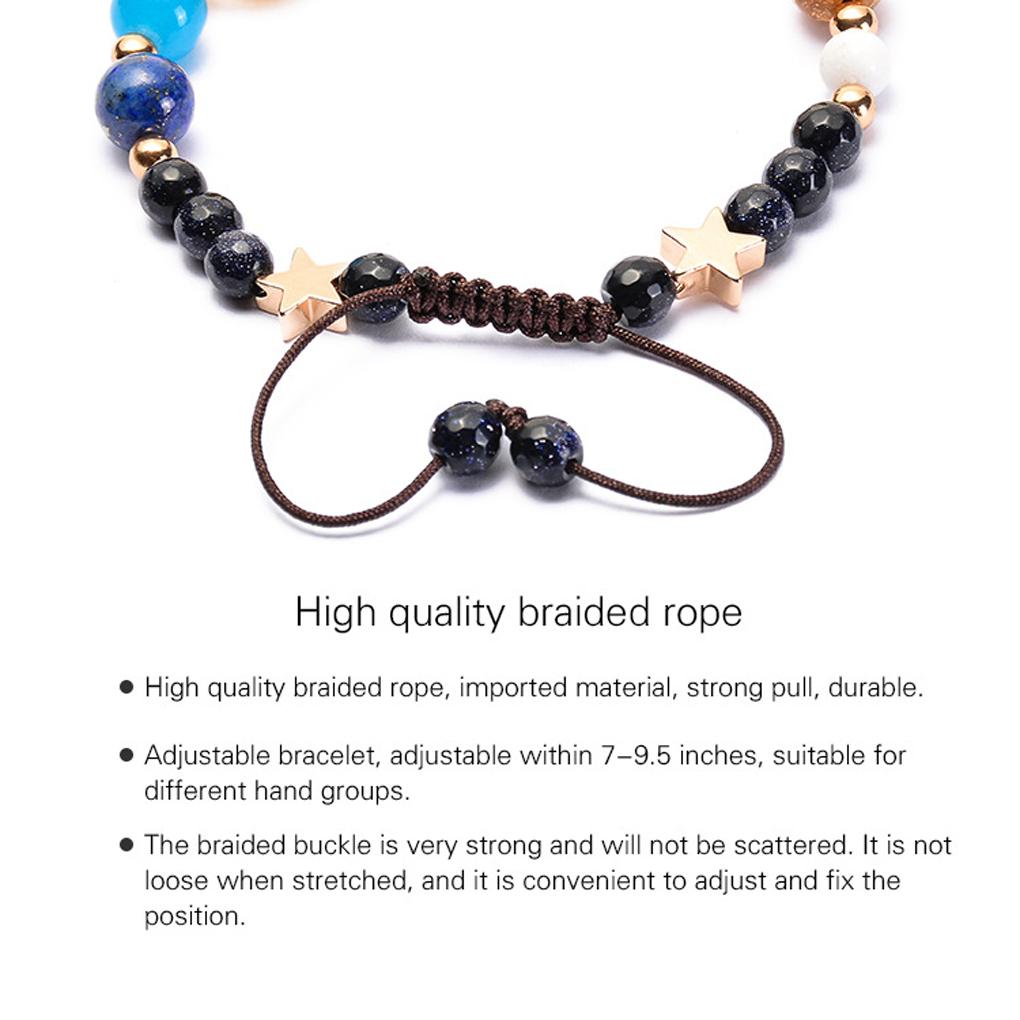 Stone Bracelet Hand Pendent Wrist Band Colorful Man Colorfast Sweet Gift Universe Birthday Gift Bead Bracelets