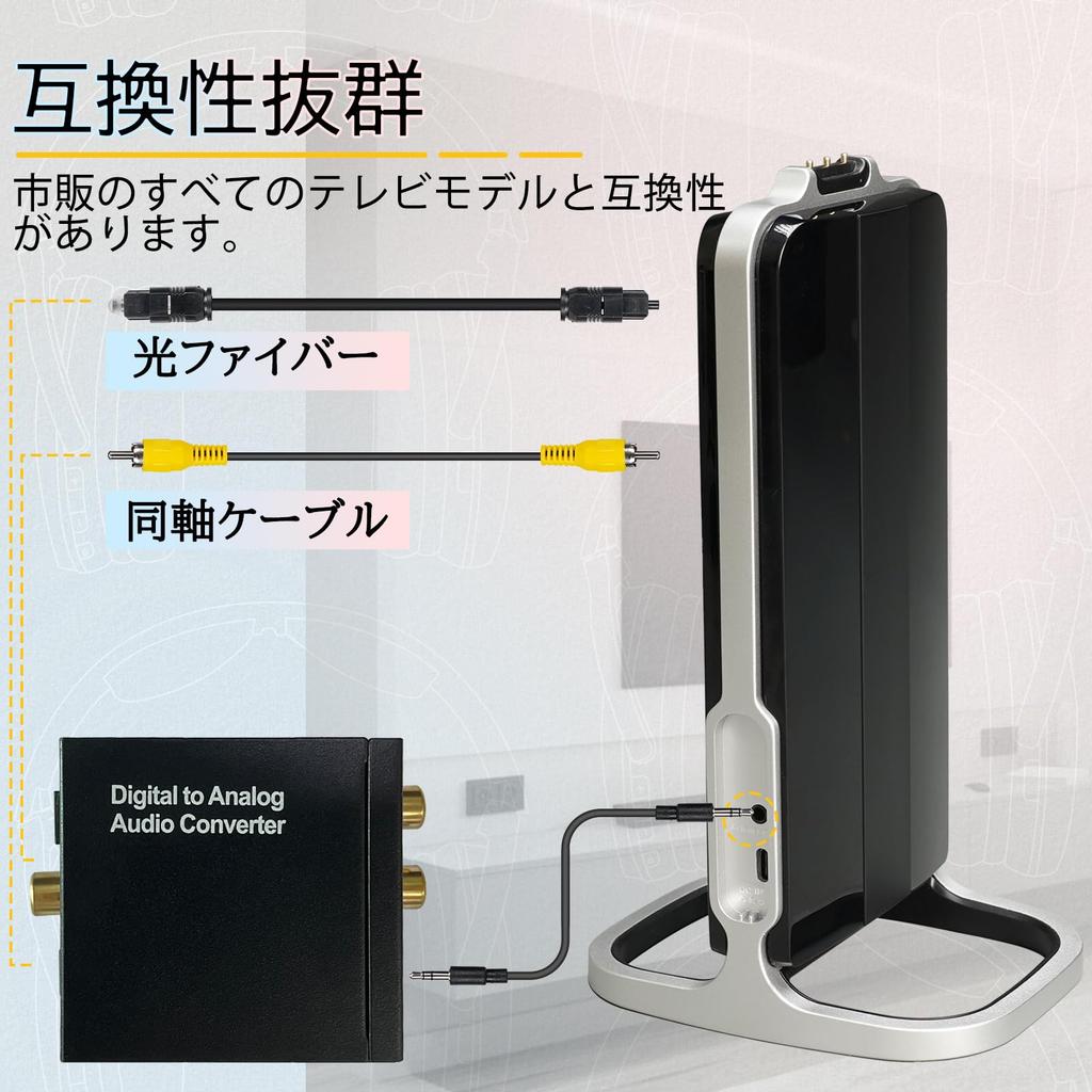 Retekess TA007 Sluchátka pro hovory Nabíjecí dok Žádný audio konektor a Nabíjí se s Velká Lehká a Sluchátka pro Vhodné pro Seniory TV,