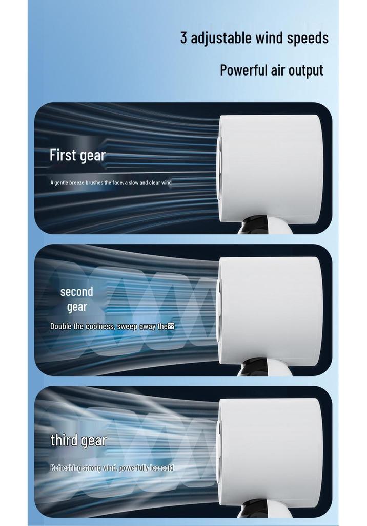 Portable Dual-Use High-Speed Mini Handheld Fan with Digital Display