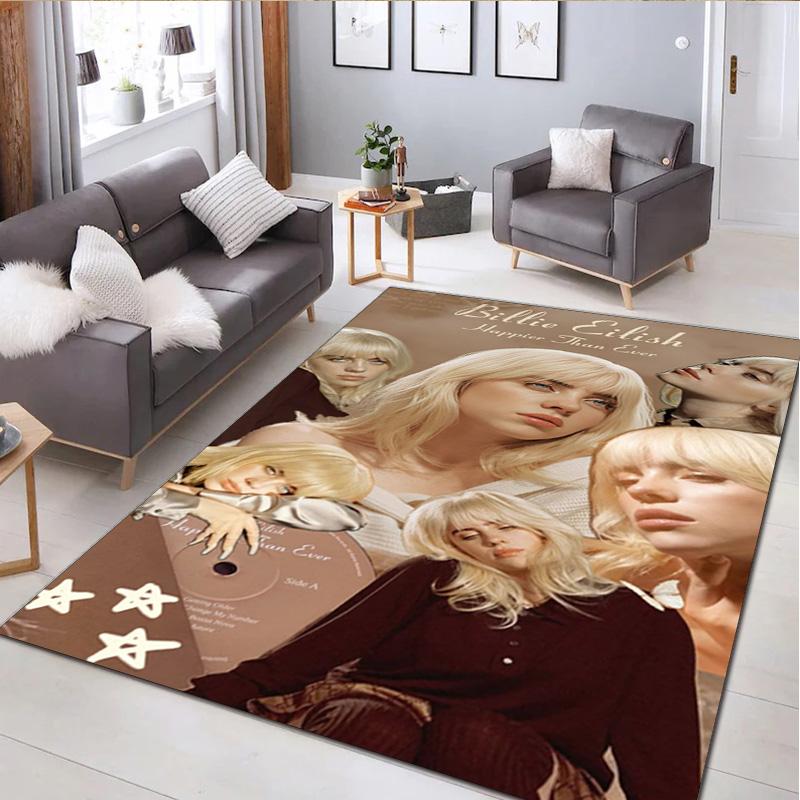 Billie Eilish Album Rug Carpet Office Decorative Carpet For Living Room Bedroom Door Mat Floor Rug Computer Chair Area Rug