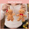 Man Gingerbread Christmas Pendant Plush Toy Doll Holiday Decor Keychain Couple