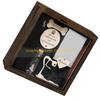 92MF Pet Memorial Gift Shadows Box Collar Holders Picture Frame Dog Wooden Sculpture Bottle Keepsakes Gift Wall Hangings