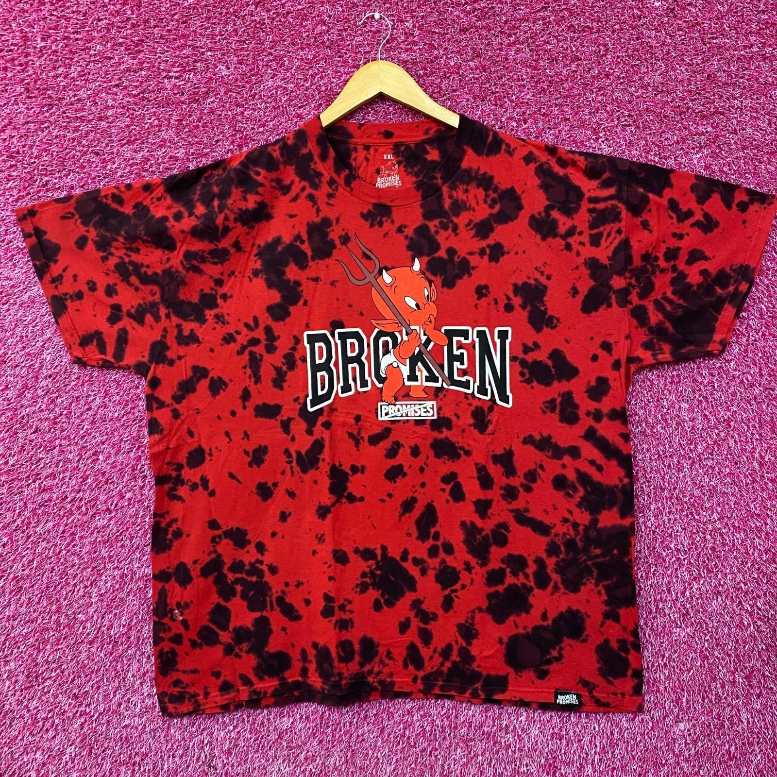 Broken Promises x Hot Stuff Футболка с принтом Little Devil (Маленький Дьявол) tie-dye XL