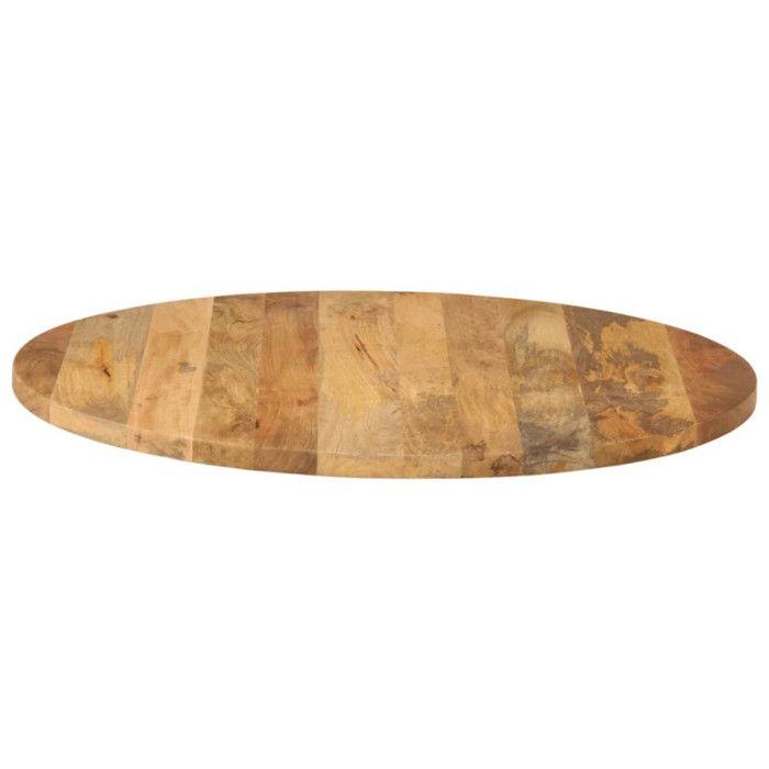 VidaXL Dessus de Table, Dessus de Table de Remplacement, Dessus de Rechange Salle à Manger, Ø 80x2,5 cm Rond Bois de 370066.