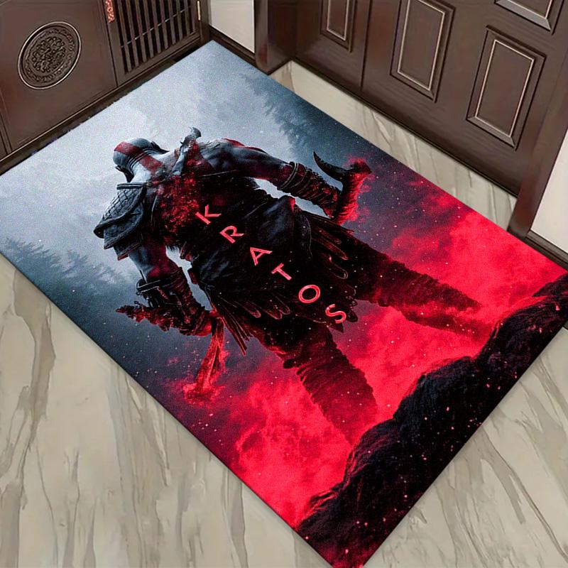 Kratos God Of War Carpet Rug for Living Room Bedroom Home Sofa Decoration,Kids play Non-slip Floor Mat