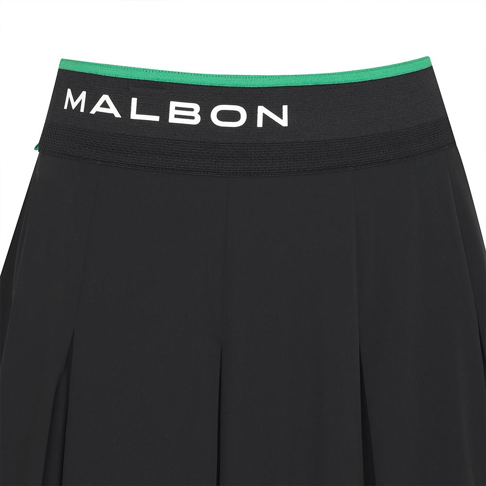 MALBON GOLF Performance Wide Pleated Skirt Black (Woman)