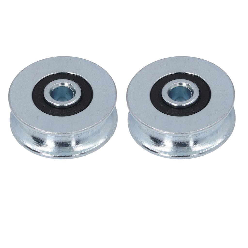 2 Piezas Rueda de Polea Diámetro Exterior 40 mm Diámetro del Agujero Central Acero Aleado Polea Rueda con Rodamiento de Bolas