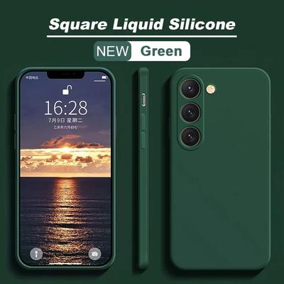 Candy Color Soft Liquid Silicone Phone Case For Samsung Galaxy A55 A35 A15 A05 A05S S23 S24 Ultra Plus Shockproof Lens Camera Protection Cover