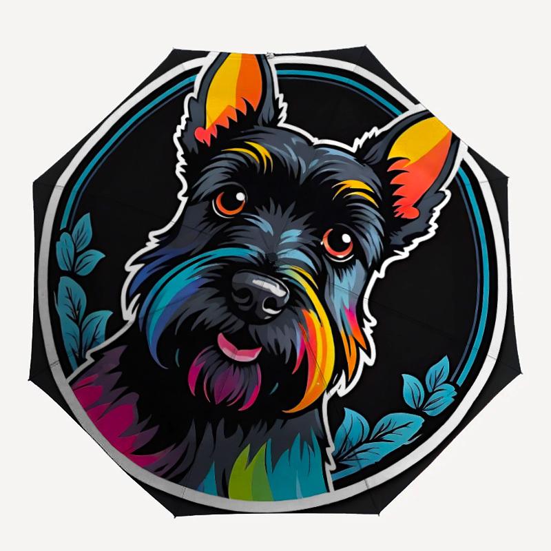 

1pc Dogs Yorkshire Automatic Folding Umbrella - Compact 8-Rib Design, Durable Plastic & Iron, Lightweight for Outdoor Daily Use189