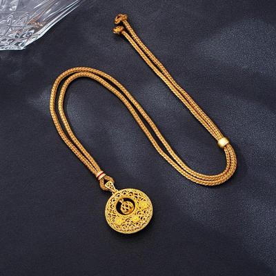 Vietnamesische Goldfiligran-Blumenanhänger-Halskette - Vielseitiger ethnischer Schmuck für Frauen