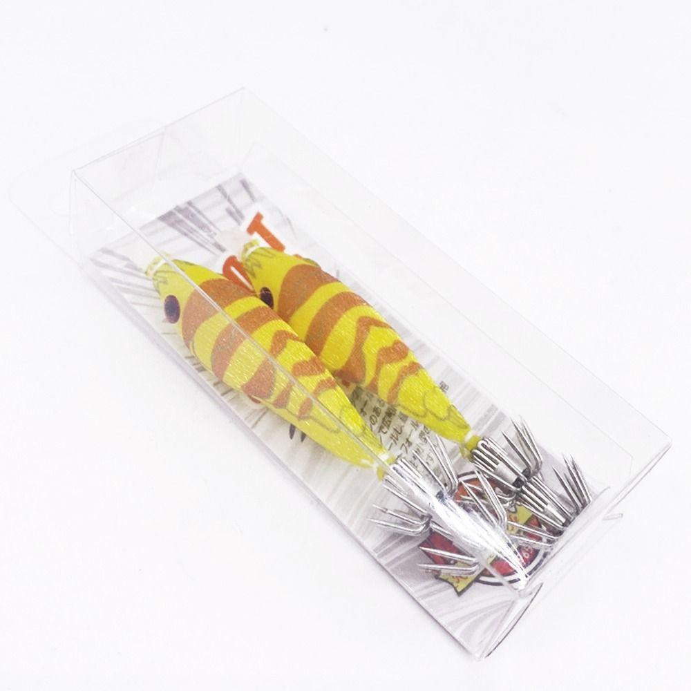 2pcs 2022 Luminous Jigs Lead Sinker weave Squid Hook Wood Shrimp Lures Fishing Tackle Octopus Bait