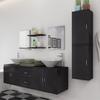 Vidaxl 9-Częściowy Zestaw Do Łazienki Z Umywalkami, Czarny