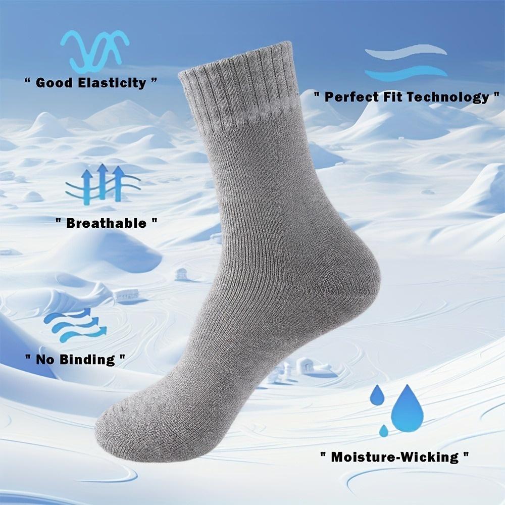 Calcetines para HOMBRE Térmicos Cálidos Invierno Nieve Calcetines Acogedores Tripulación Cabaña Cómodos Mujeres Calcetines de Trabajo Paquete