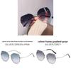 Fashion Polygon Frameless Sunglasses For Women With Uv400 Protection For Travel And Parties