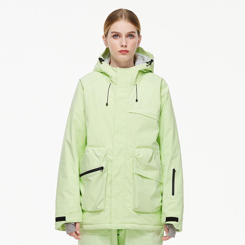 Skiing Jacket for Women and Men Snowboard Coat Waterproof Windproof Insulated Winter Mountain Outdoor Snow Sports Hooded Warm Ski Jackets With Pockets