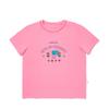 Li Ning X Takashia Kollaboration Letter Rundhals Bequem Atmungsaktiv Vielseitig Kurzarm T-Shirt Damen T-Shirts Morgenlicht-Rosa AHSV808-1