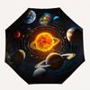Solar System, Planets Automatic folding umbrella  simple eight rib design, bright color pattern, durable iron frame, ideal for travel and ou