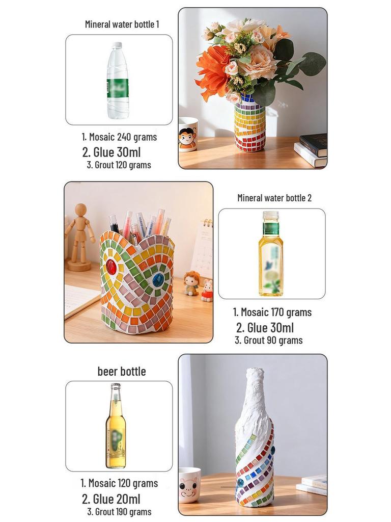 1kg Mosaic Iridescent Crystal Glass for DIY Children’s Handicrafts