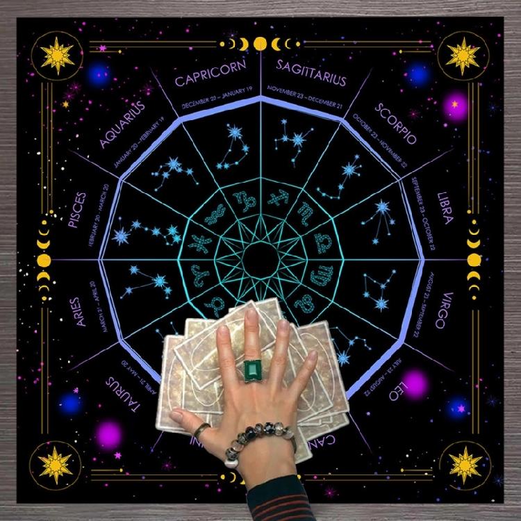 23x23In Board Game Card Magician Daily Pad Tarot Tablecloth Rune Divination Altar Tarot Patch Table Cover Table Cloth